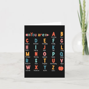 Tarjeta Usted Es Alfabeto Aprender Abcs Inspiración Profes
