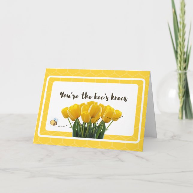 Tarjeta Usted es las rodillas de la abeja (el espacio en (Anverso)