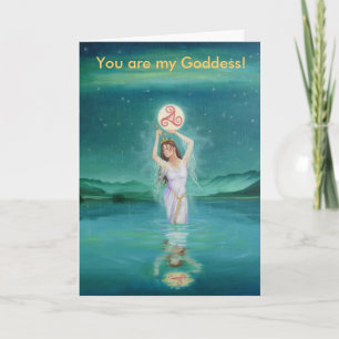 Tarjeta ¡Usted es mi diosa!
