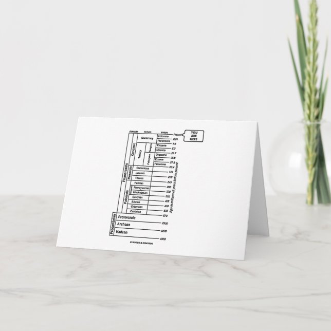 Tarjeta Usted está aquí (la historia de la tierra (Anverso)