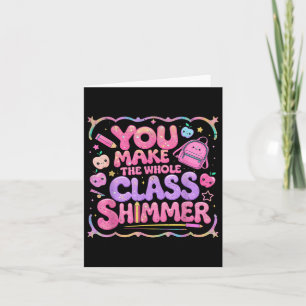 Tarjeta Usted Hace El Regalo Escolar Del Chimmer De Cl