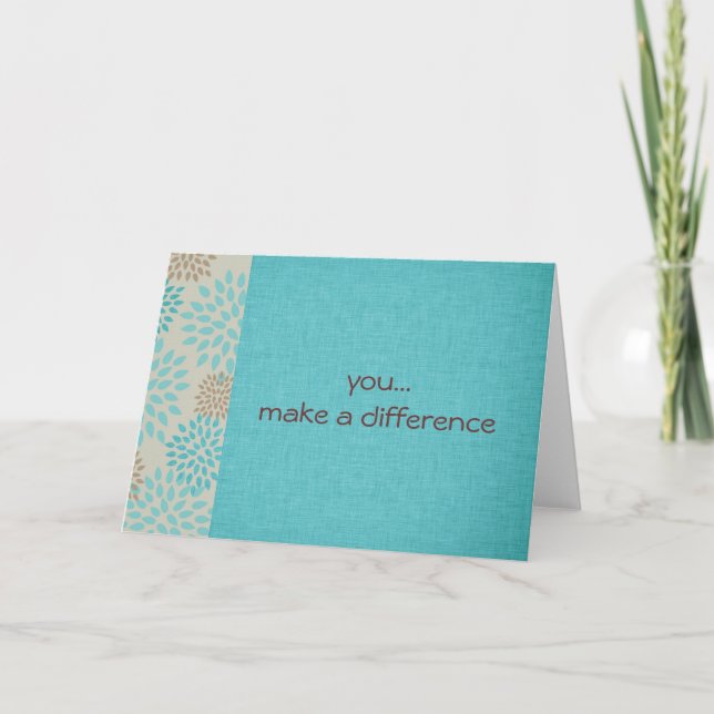 Tarjeta Usted hace la diferencia (Anverso)