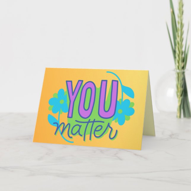 Tarjeta Usted importa, reflexivo/motivacional (Anverso)
