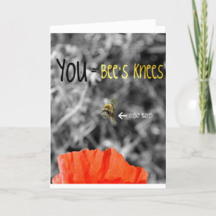 Tarjeta Usted = Las rodillas de Bee