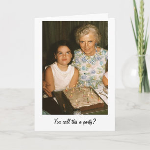 Tarjeta ¿Usted llama esto un fiesta?