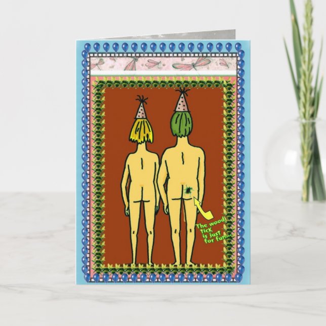 Tarjeta ¡Usted me agrieta para arriba! (Anverso)