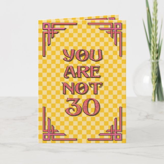 Tarjeta Usted no es el cumpleaños 30 (Anverso)