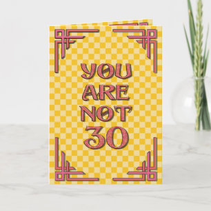 Tarjeta Usted no es el cumpleaños 30