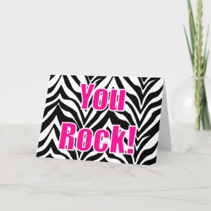 Tarjeta ¡Usted oscila! Estampado de zebra