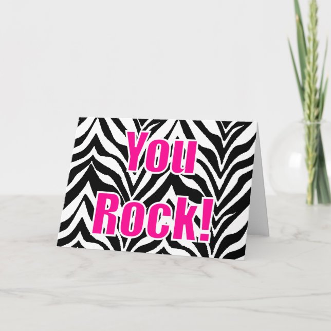 Tarjeta ¡Usted oscila! Estampado de zebra (Anverso)