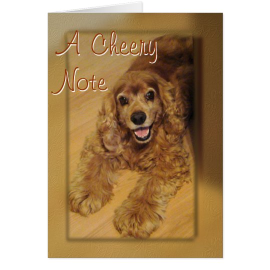Tarjeta Usted-personalizar de la alegría de cocker spaniel
