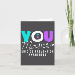 Tarjeta Usted Prevención del Suicidio Conciencia