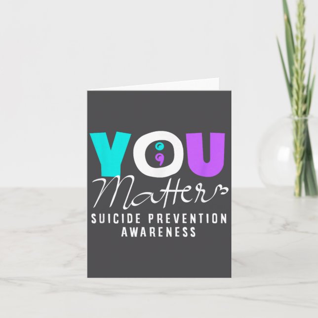 Tarjeta Usted Prevención del Suicidio Conciencia  (Anverso)