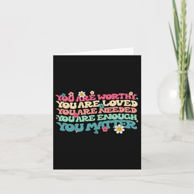 Tarjeta Usted Problema Amabilidad Ser Amable Salud Mental  (Anverso)