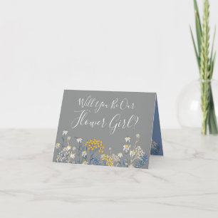 Tarjeta ¿Usted será nuestro florista? Oferta nupcial de la