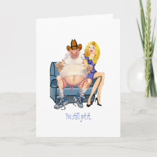 Tarjeta Usted todavía le consiguió… cumpleaños del hombre