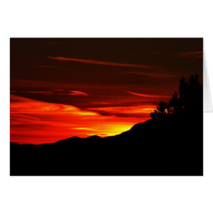 Tarjeta Utah Blank del Parque Nacional Kolob Sunse