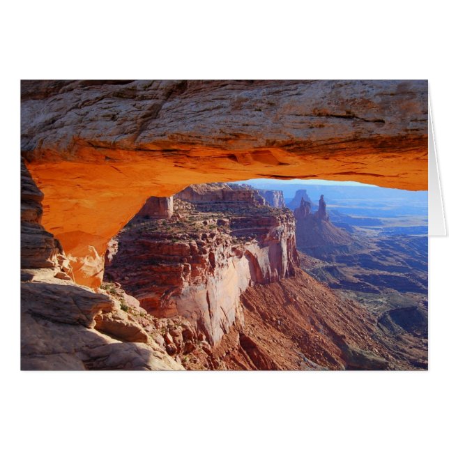 Tarjeta Utah Mesa Arch Sunrise (Anverso (Horizontal))