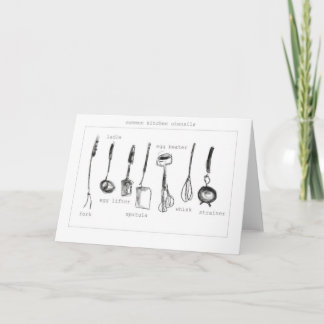 Tarjeta Utensilios de la cocina