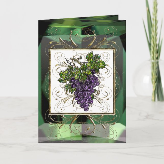 Tarjeta Uvas púrpuras (Anverso)