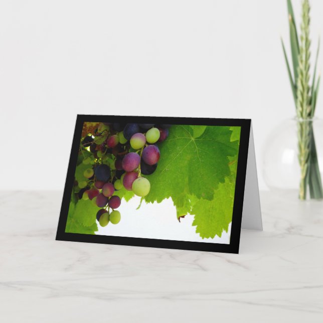 Tarjeta Uvas Rojas en la Vid (Anverso)