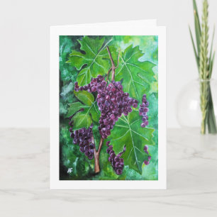 Tarjeta Uvas Rojas en una Vid de Agosto por Alfred Fox