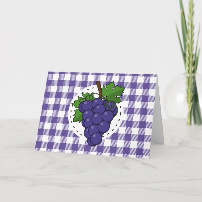 Tarjeta Uvas sobre la pasta de violeta blanca (Anverso)