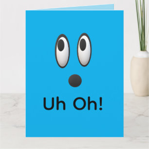 Tarjeta Uy Oh, Lo Siento Emoji Feliz Cumpleaños Atrasado
