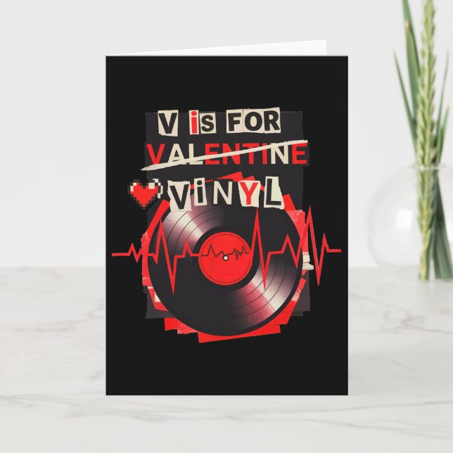 Tarjeta V es divertido para San Valentín de vinilo disco d (Anverso)