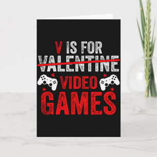 Tarjeta V Es Para Divertido Juego De San Valentín Para Jug