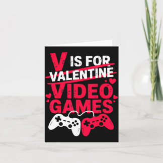 Tarjeta V es para el día de San Valentín divertido para ju