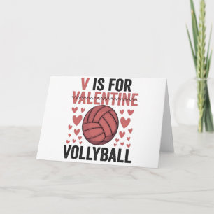 Tarjeta V Es Para Los Amantes Del Deporte De Voleibol Dive