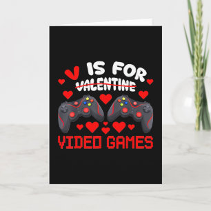 Tarjeta V Es Para San Valentín De Videojuegos Para Chicos