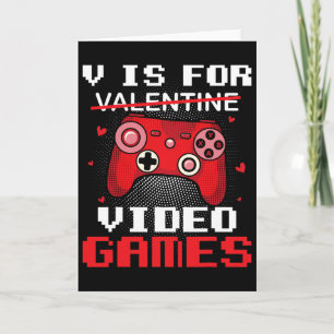 Tarjeta V Es Para San Valentín Video Jugador De Valentines