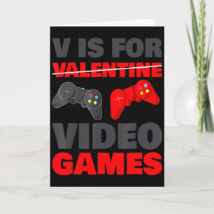 Tarjeta V es para videojuegos del día de San Valentín
