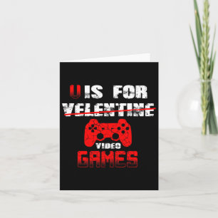 Tarjeta V Es Para Videojuegos Niños Día de San Valentín So