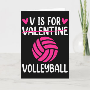 Tarjeta V Es Para Volver Voleibol Día De San Valentín Chic