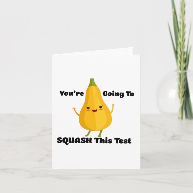 Tarjeta Va A Squash Este Test De Ensayo De Profesores Vege (Anverso)