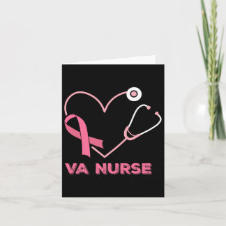 Tarjeta Va Enfermero Cardiopatía Estetioscopio Cinta Rosa 