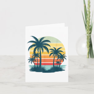 Tarjeta Vac veraniego tropical gráfico de palmeras de play