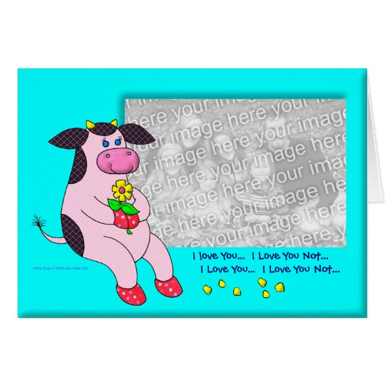Tarjeta Vaca "amor del acebo usted le ama amor usted "