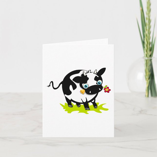 Tarjeta Vaca Con Una Flor (Subido por el creador)
