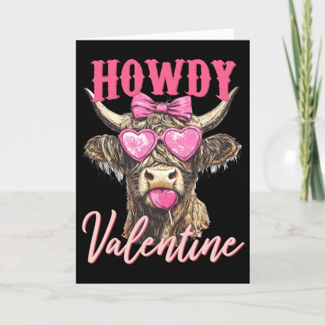 Tarjeta Vaca Coqueta de San Valentín  (Anverso)
