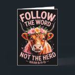 Tarjeta Vaca cristiana de las Highlands<br><div class="desc">Vaca cristiana de las Highlands</div>