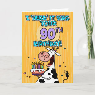 Tarjeta vaca de 90 años
