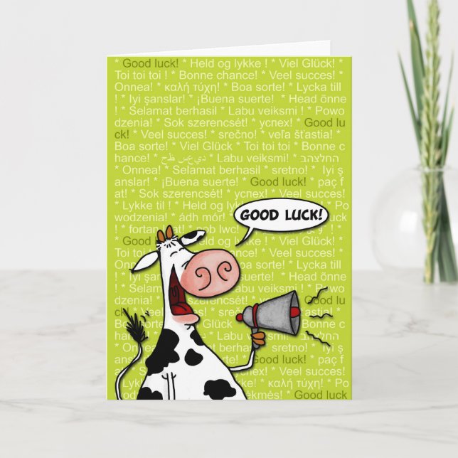 Tarjeta vaca de buena suerte (Anverso)