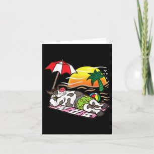 Tarjeta Vaca De Carne Asada Tanning En La Carne De Bbq Gra