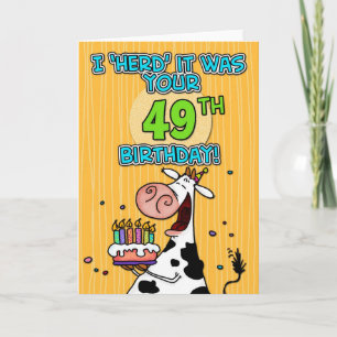Tarjeta vaca de cumpleaños - 49