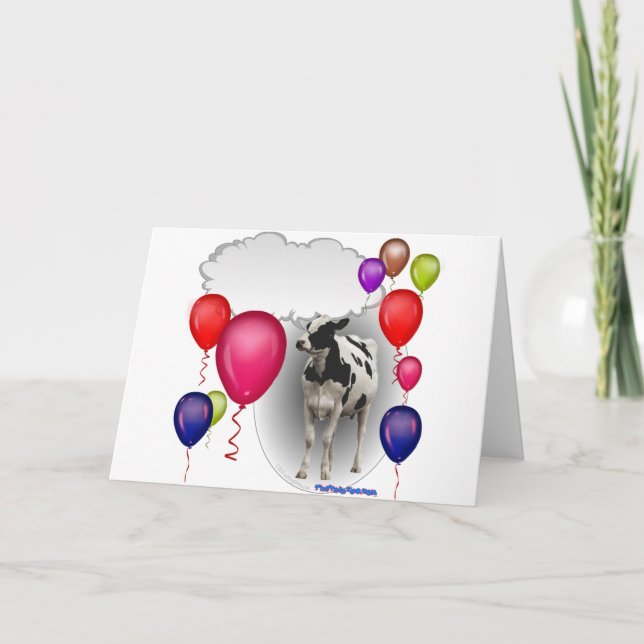 Tarjeta vaca de cumpleaños hablante (Anverso)