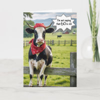 Vaca divertida Holstein por 60 años